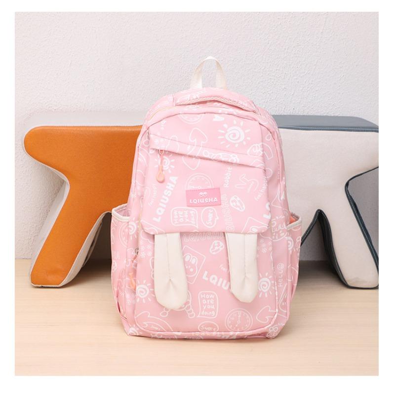 

Повседневный рюкзак Школьный рюкзак высокой ценности Женский простой и универсальный рюкзак в университетском стиле Легкая дорожная сумка для девочек розовый