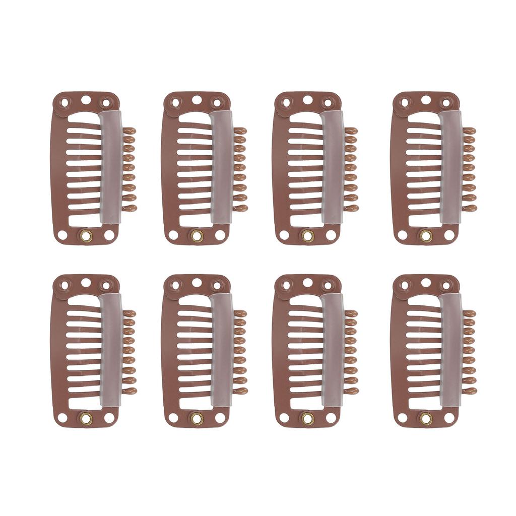 40pcs Hair Wig Clips Stainless Steel 9 Teeth Firmly Hold Hair Extension Hairpiece Clip 32mm