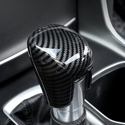 For Honda VEZEL/HR-V eHEV  ABS Carbon Fiber AT Gear Head Shift Knob Cover Trim Interior Car Gear Collars Styling Accessories