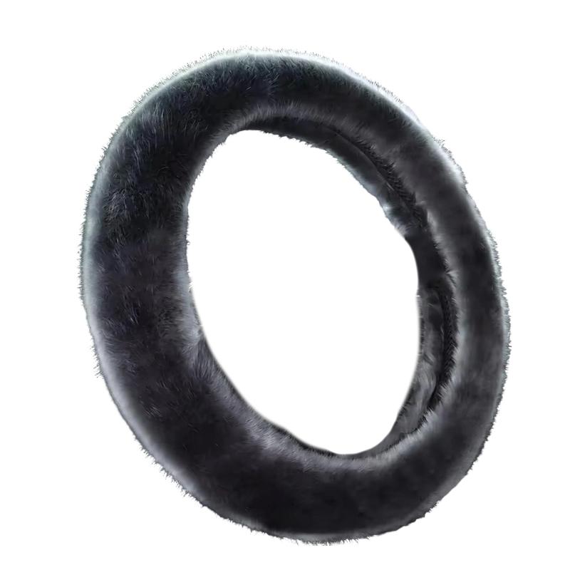 Nonslip Plush Steering Wheel Cover for Secure Hold Easy Installation for Cars SUVs Trucks Universal 14.5-15" Size