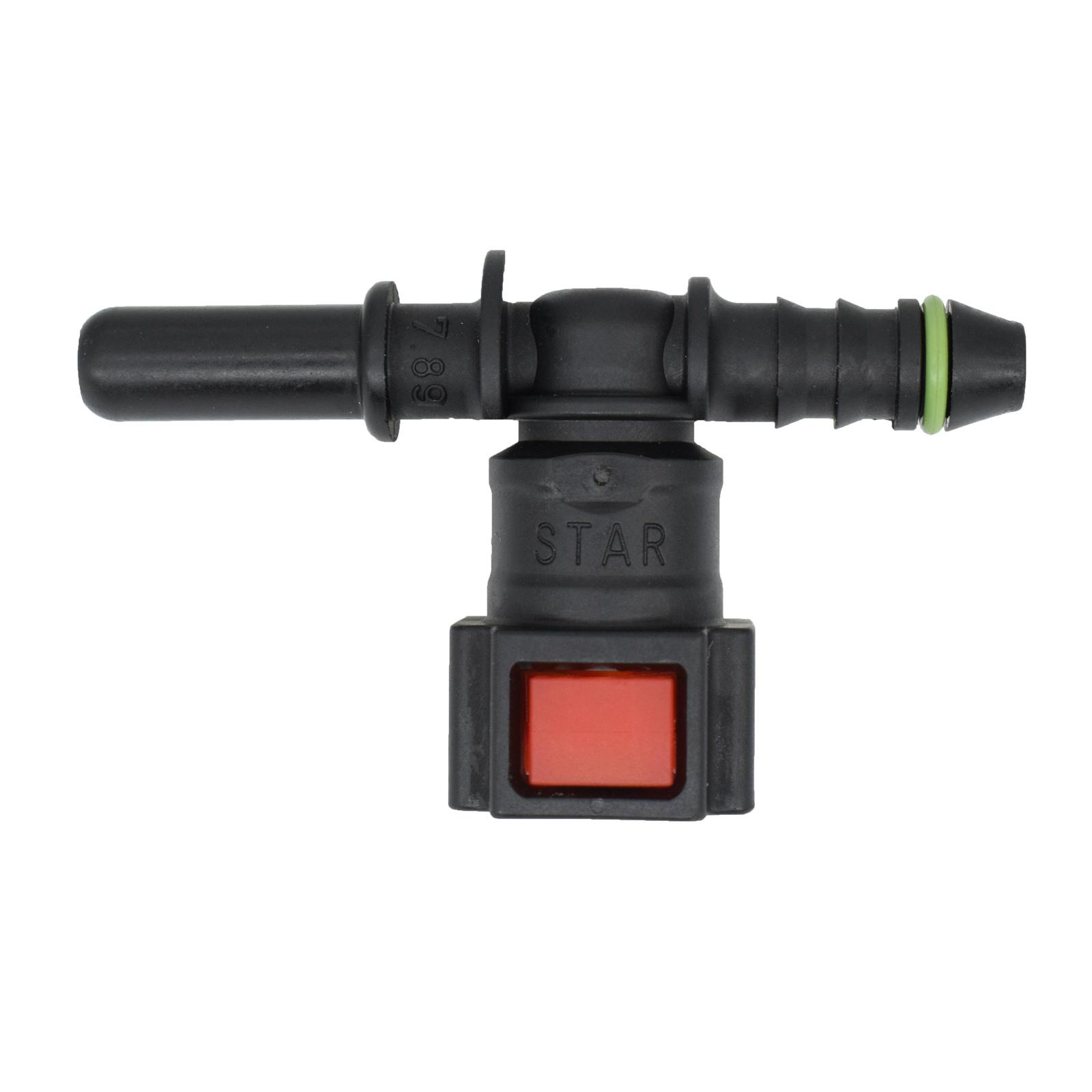 

7,89 ID6 Т-образный автомобильный топливный шланг, быстроразъемный соединительный разъем, нейлоновый фитинг, гнездовой разъем, автомобильные аксессуары чёрный