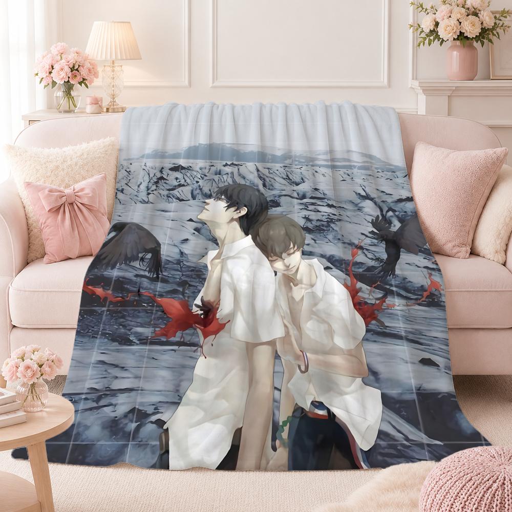 Popular Anime Z-Zankyou No TerrorS Throw Summer Flannel Throw Blanket Soft Antistatic Washable KidFriendly Couch Bed