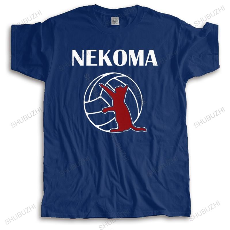 Male Unisexga Haikyuu Tshirt Short Sleeve Oneck Cotton Tshirt Printed Nekoma Volleyball Tee Shirt Japanese Animation Apparel Gift
