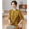 2026 Summer Collection: Elegant Short-Sleeved Slimming Tops for Middle-aged and Elderly Women