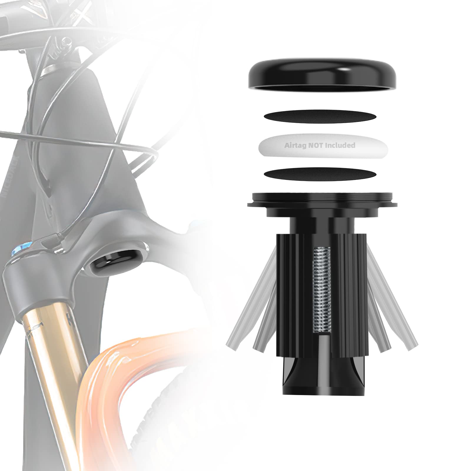 

Держатель для велосипеда NICEDACK AirTag, Защита от кражи велосипеда и горного велосипеда AirTag, Держатель для велосипеда Air Tag водонепроницаемый, Крепление для велосипеда Air tag,