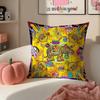 Cambodian Buddha Print Art Cushion Cover Pillowcase Short Plush Invisible Zipper Room Sofa Cushion Cover