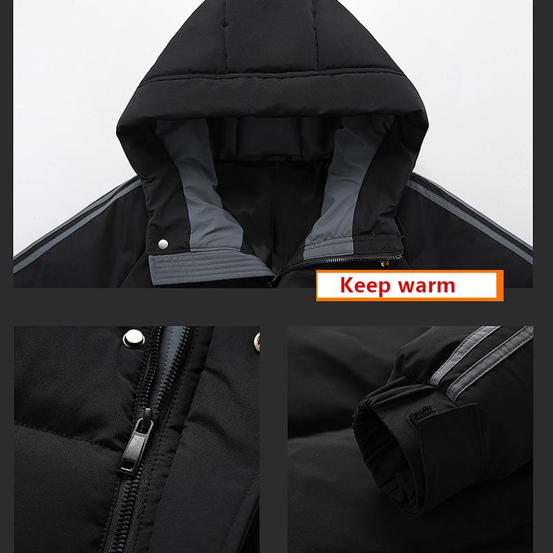 5XL Men's Extra Large Windbreaker Men's Jacket Winter New Casual Loose Cotton Jacket Large Size Hooded Jacket Men's Windbreaker