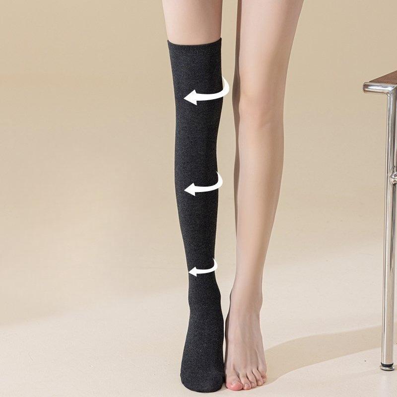 Women's Spring and Autumn Cotton Socks Slimming Knee-high Socks Elastic Knee-high Autumn and Winter Long Stockings