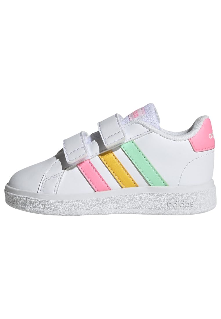 

Adidas Grand Court Lifestyle Velcro Boys and Sizes Footwear Pink cm Kids Sneakers, Girls, 12-16cm, LKK33, White/Pulse Mint/Beam (HP8917), 12.0