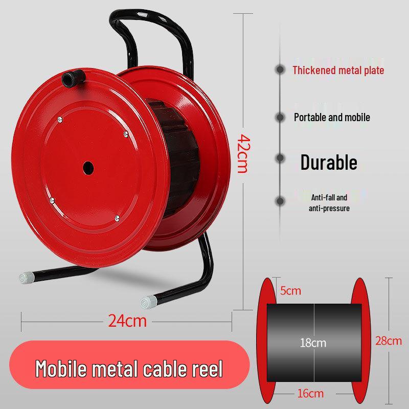 Mobile Cable Reel Spool: Empty Winder for Cables, Take-up and Extension Cord Management