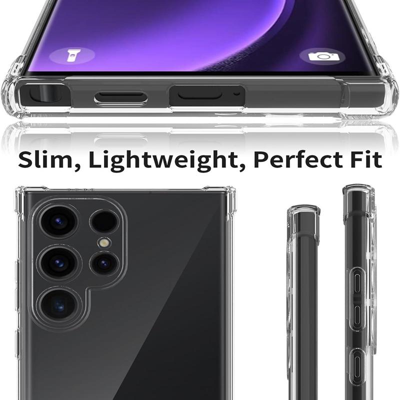 Transparent TPU Case for Samsung Galaxy S24 Ultra S23 FE S22 Plus A55 M55 5G Protective Cover Shockproof Bumper Coque Fundas