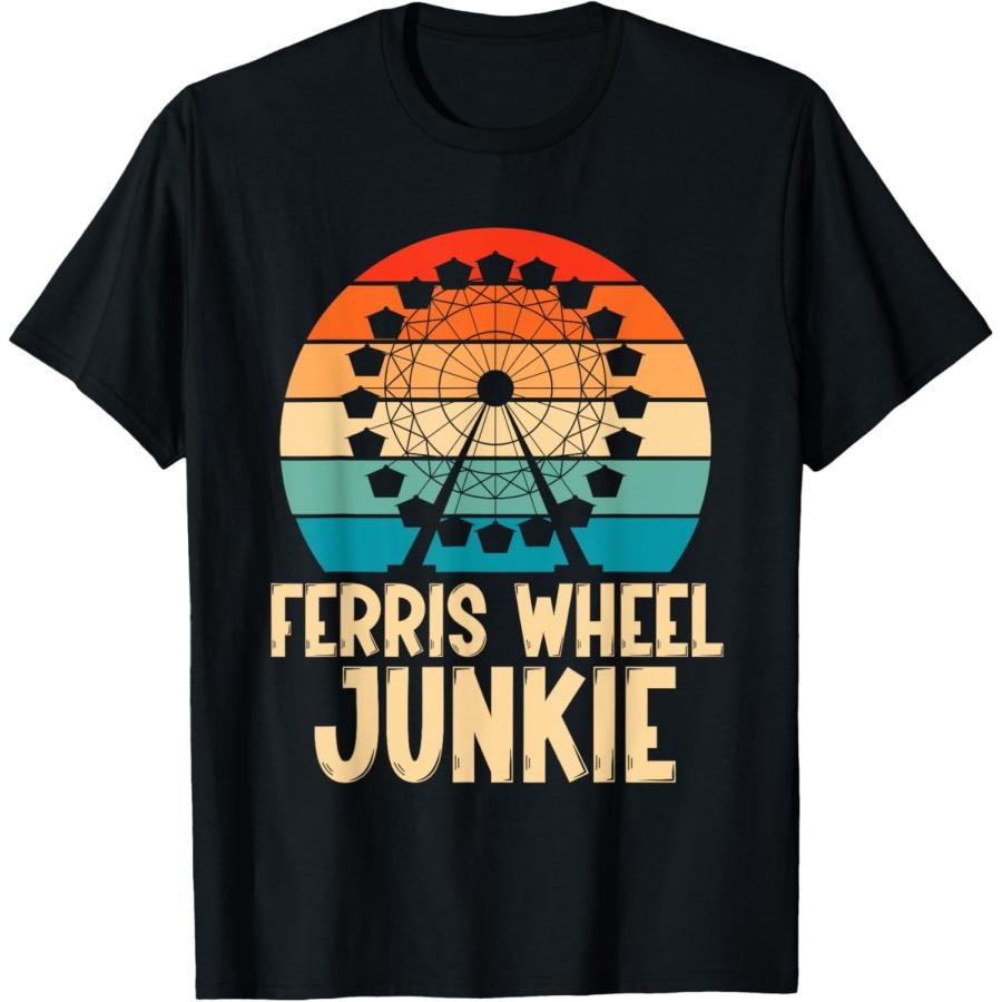

Ferris Wheel Junkie Carnival Theme Park Wheelie Ferris Wheel T-Shirt XXXXXL чорний