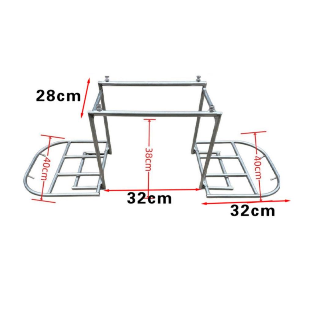 Motorcycle Side Luggage Rack Cylindrical Frame Cargo