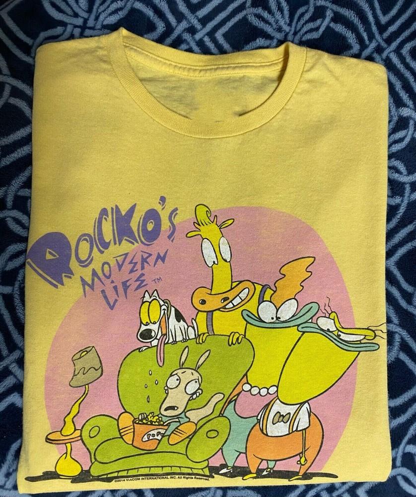 

Rocko#039;s Modern Life Short Sleeve Cotton Unisex S2345XL Unisex T-Shirt XXXXL