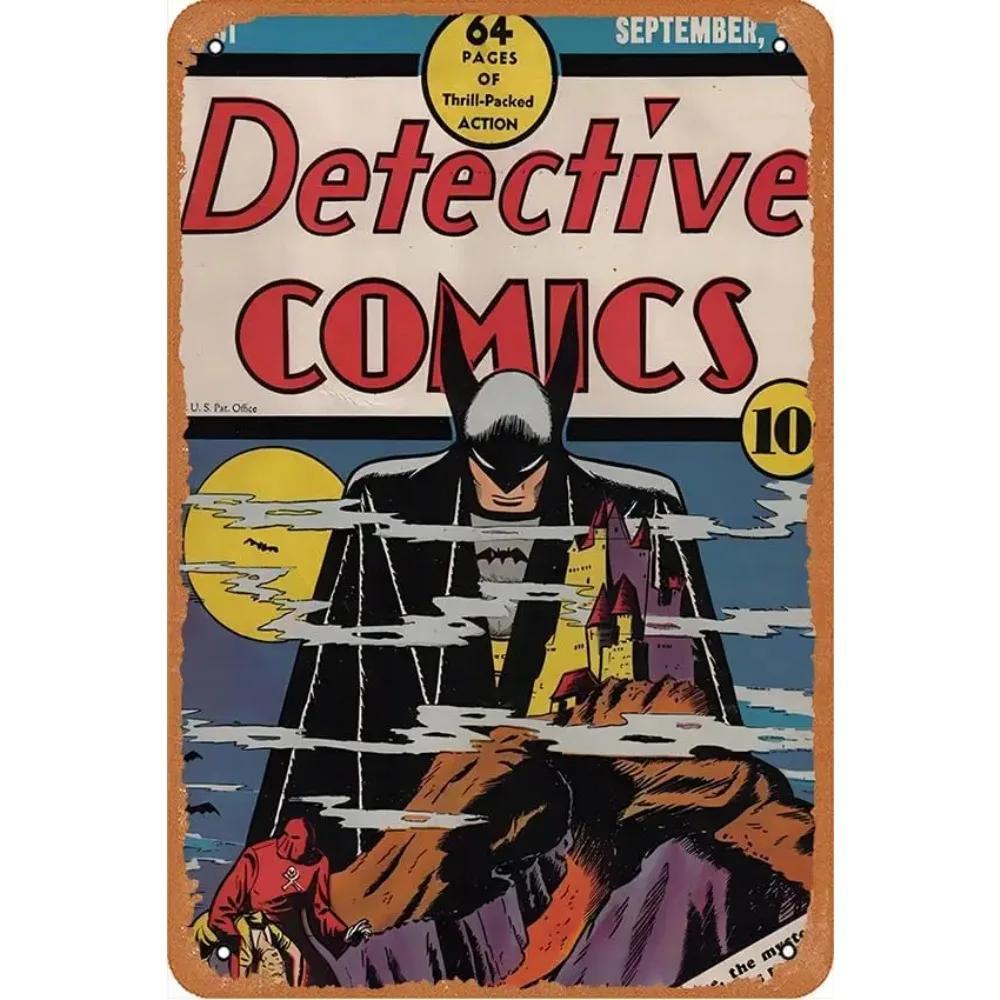 Металлическая табличка Batman5Vint Металлическая жестяная табличка The Bat-Man 5 в винтажном стиле 8x12  - Ретро настенная декорация 20x30cm（7.8x11.8inch）