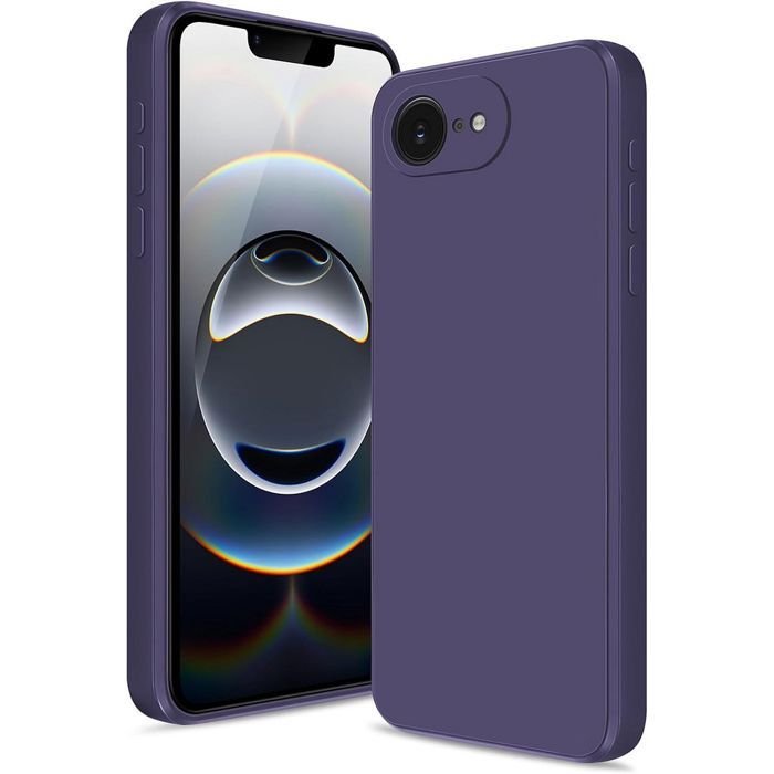 Coque de protection - BOOLING - pour iPhone 16e - Silicone Souple - Violet Foncé - Anti-Rayures