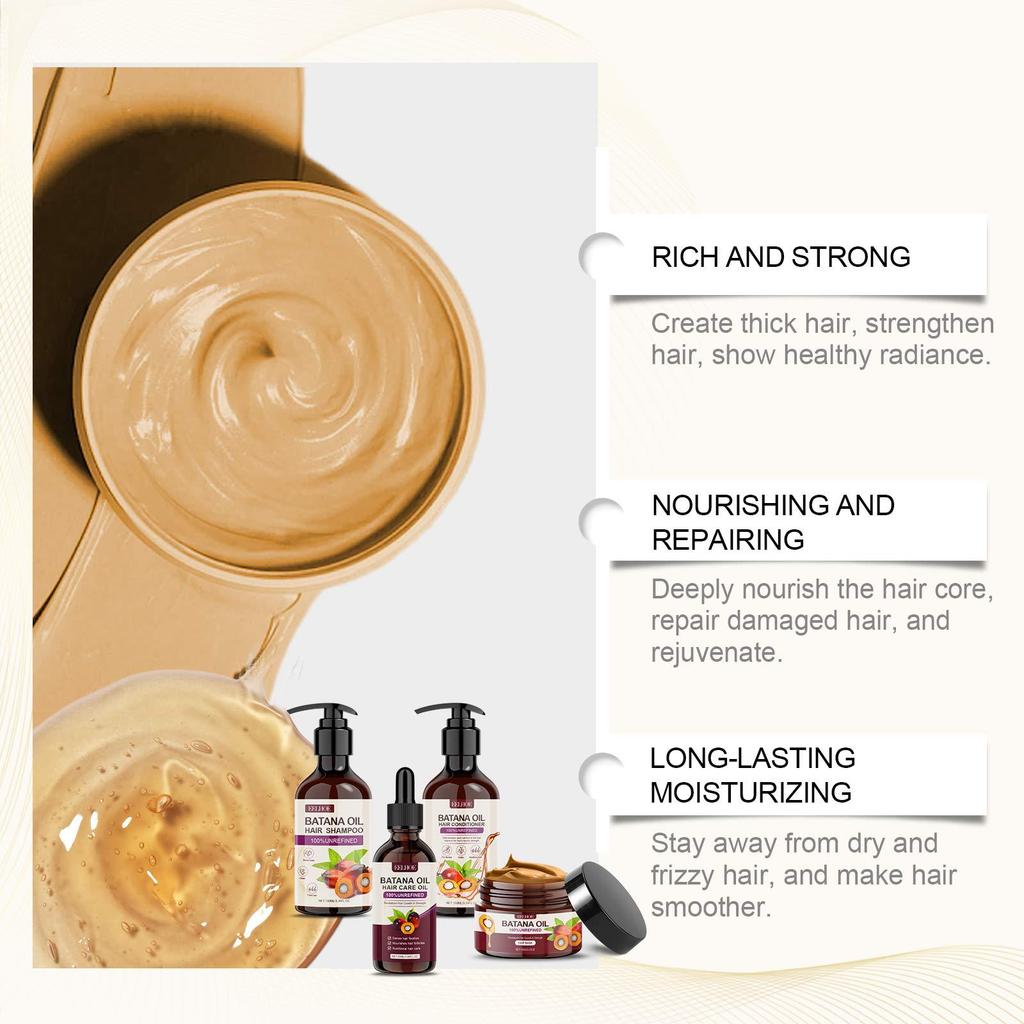 EELHOE Batana Oil Volumizing Conditioning Set Repair Hair Frizz Nourish Hair Smooth Hair Care