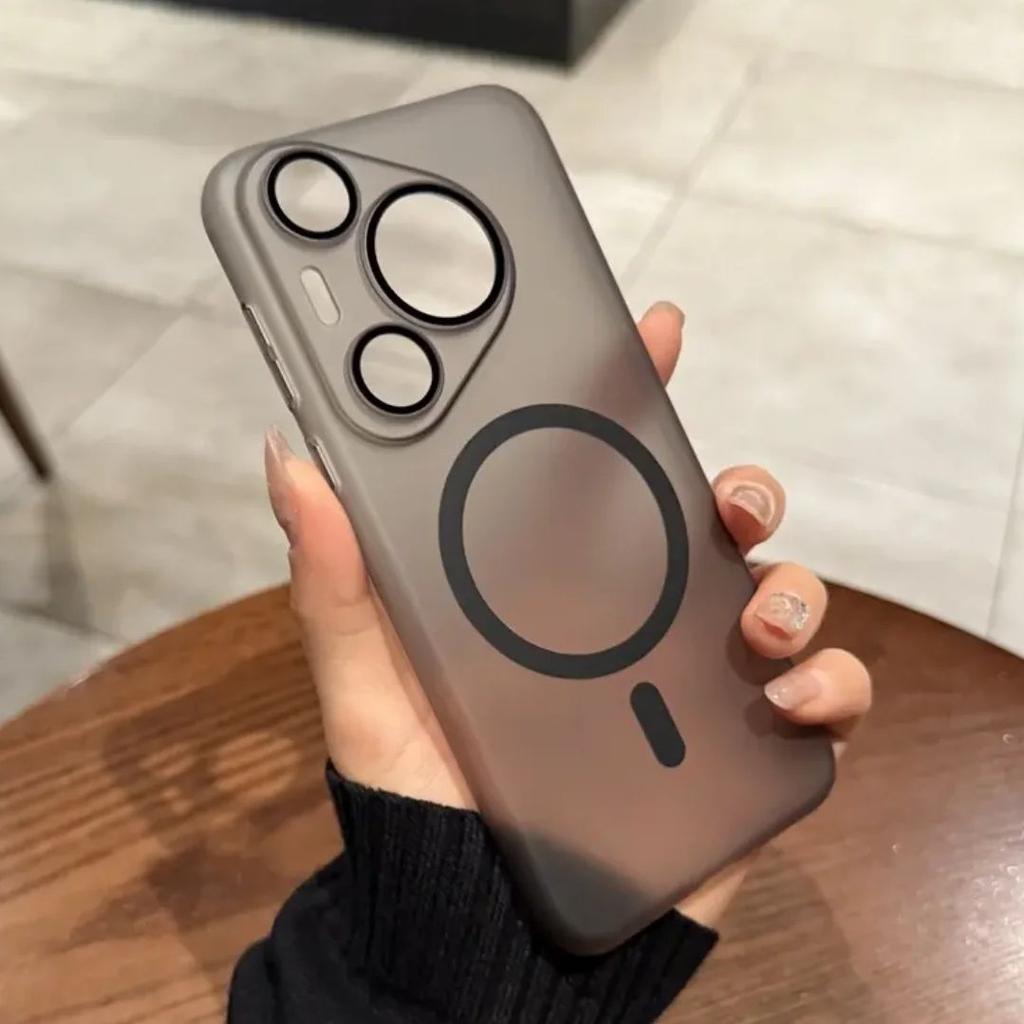 Frosted Lens Glass Protection For Magsafe Case For Huawei Pura 80 70 Mate 70 Pro Plus Ultra Thin Magnet Wireless Charging Cover