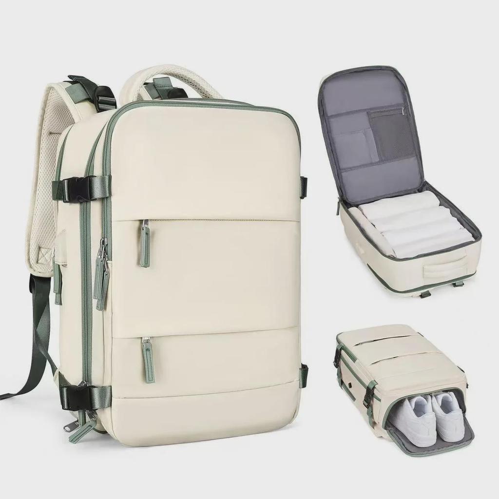 Girls' Large Capacity Waterproof Backpack with Dry/Wet Separation, Ideal for Cross-Border Travel and School.