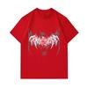 Men's 100% Cotton Crew Neck Short Sleeve T-Shirt, Death Metal Abstract Art Print Casual Breathable Tee, Gothic Dark Pattern Streetwear Top for Daily W