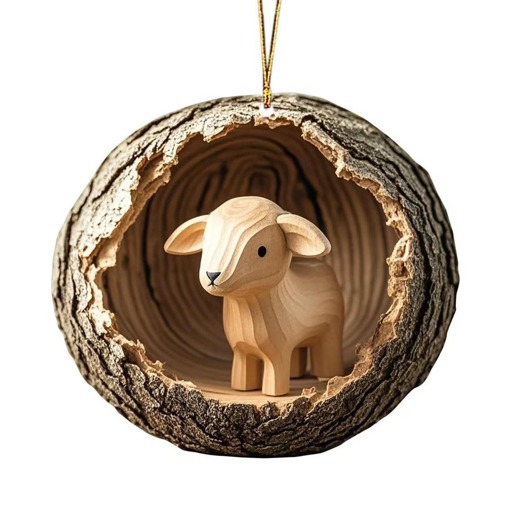 New Acrylic Flat Animal Christmas Ornaments - Perfect Tree and Festival Decorations Gift