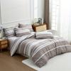 3-piece Duvet Cover Set Printed Stripes Microfiber Duvet Sets Bedding Bohemian Modern Farmhouse Style for Men and Women