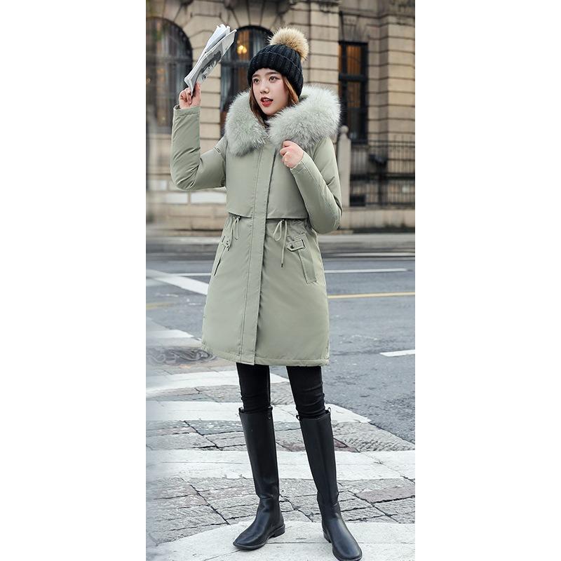 Cotton Jacket for Women Mid-length Thickened Winter Park Jacket