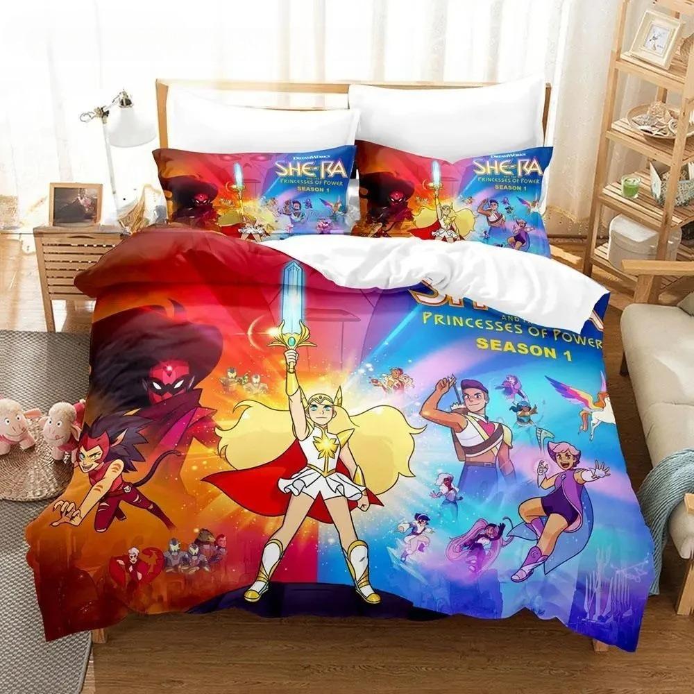 She Ra And The Princesses Of Power Bedding Set Single Twin Full Queen King Size Bed Set Aldult Boys Bedroom Duvet Cover Sets 3D