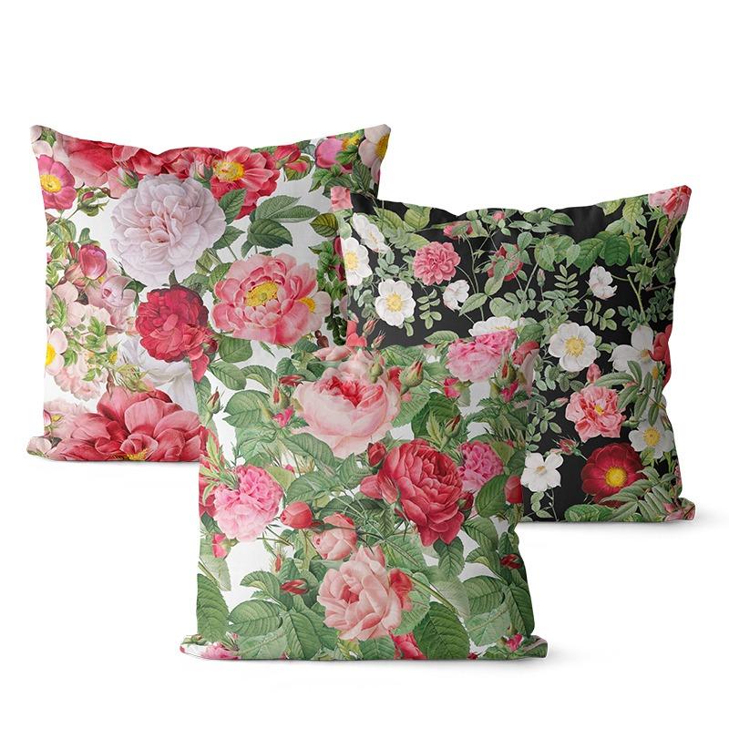 Rosenpflanze Blume Kissenbezug Schlafsaal Dekoration Büro Wohnzimmer Sofa Heim Kissenbezug