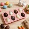 Molde de Silicona para Hornear Huevo de Pascua Molde Flexible Antiadherente para Chocolate Pastel Pudín Gelatina Reutilizable Fácil Desmoldeo Herramienta para Hacer Postres Jabón Casero