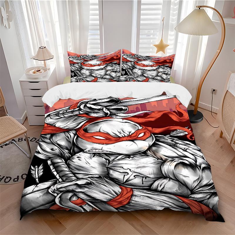 3pcs Ninja Turtles Bedding Set. Soft and Comfortable with No Core Included (1x Duvet Cover + 2x Pillow Covers) Yy251031046