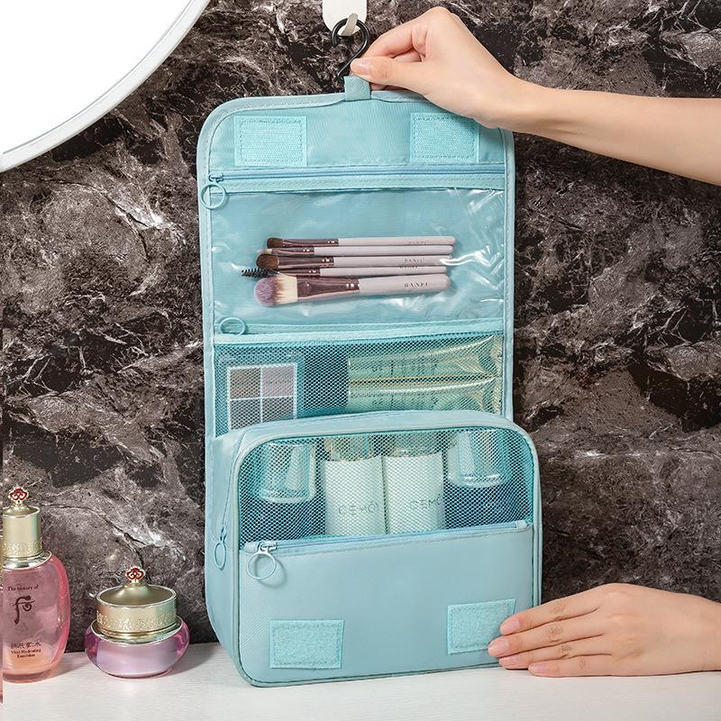 Portable Hook Toilet Storage Bag Multi Functional Travel Waterproof and Wear-resistant Organize Pouchs Multi-layer Storage Large Capacity Makeup Bags