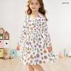 Girls White Halloween Two Piece Outfit Long Sleeve Cardigan Sleeveless Dress Pumpkin Bat Bow Print
