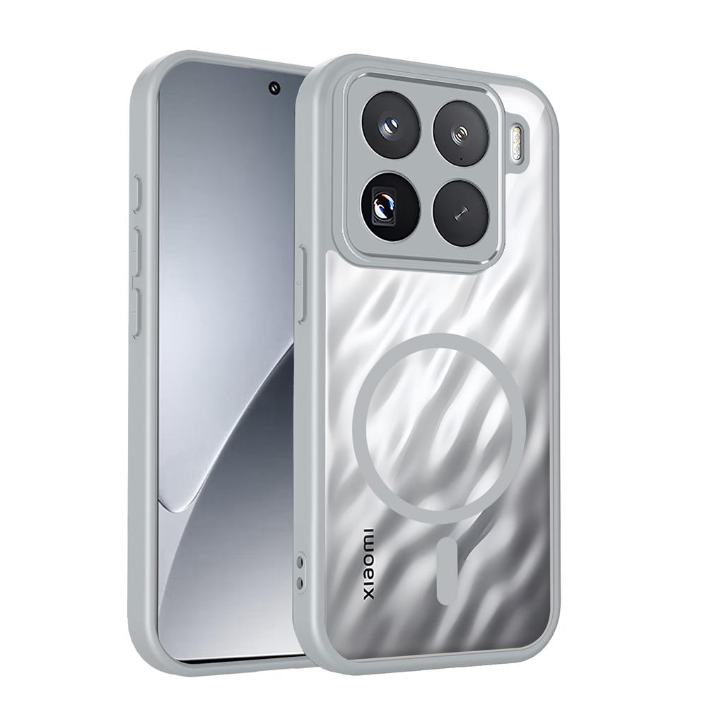 KEYSION Transparent Magnetic Phone Case for Xiaomi 15T Pro 5G Soft Silicone+PC HD Clear Shockproof Back Cover for Xiaomi 15T 5G