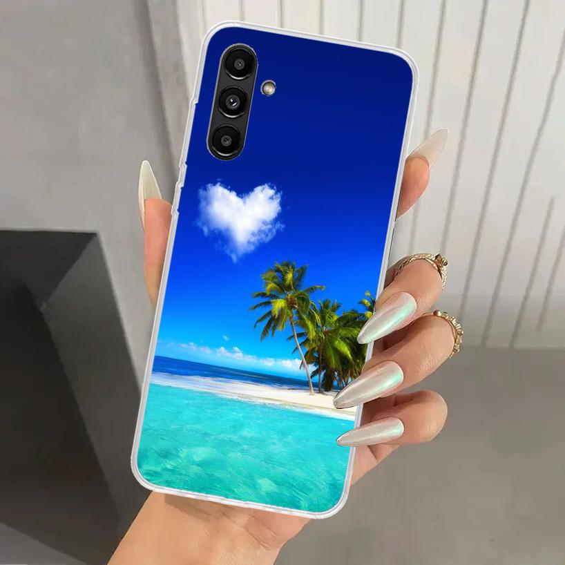 Summer Beach Sunset Sea Palm Tree Phone Case for Samsung Galaxy A16 A26 A36 A56 A15 A25 A35 A55 A14 A24 A34 A54 A13 A23 A33 A53