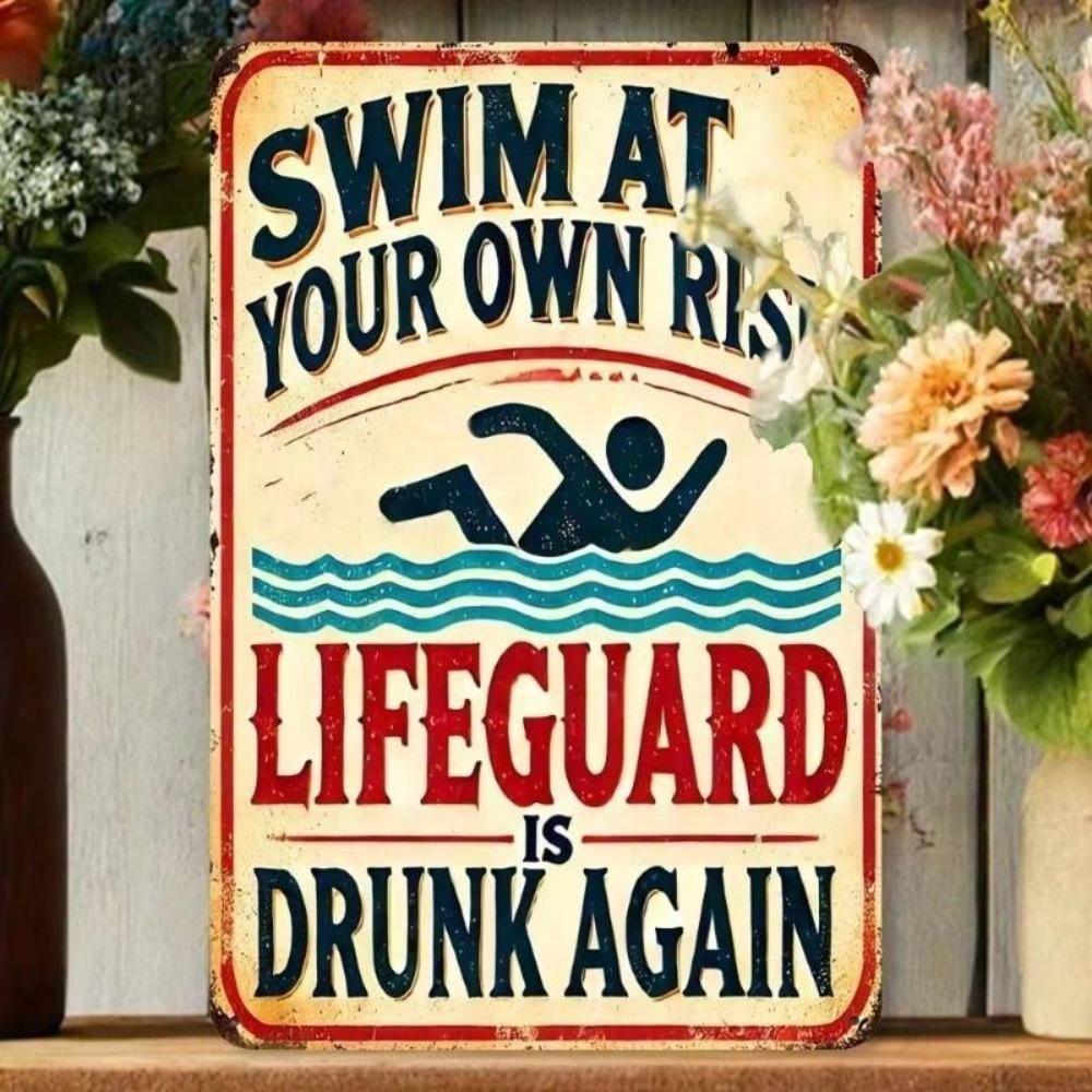 Retro Metal Tin Sign Floral Wall Art Decor 8x12 Inch for Office Living Room Patio