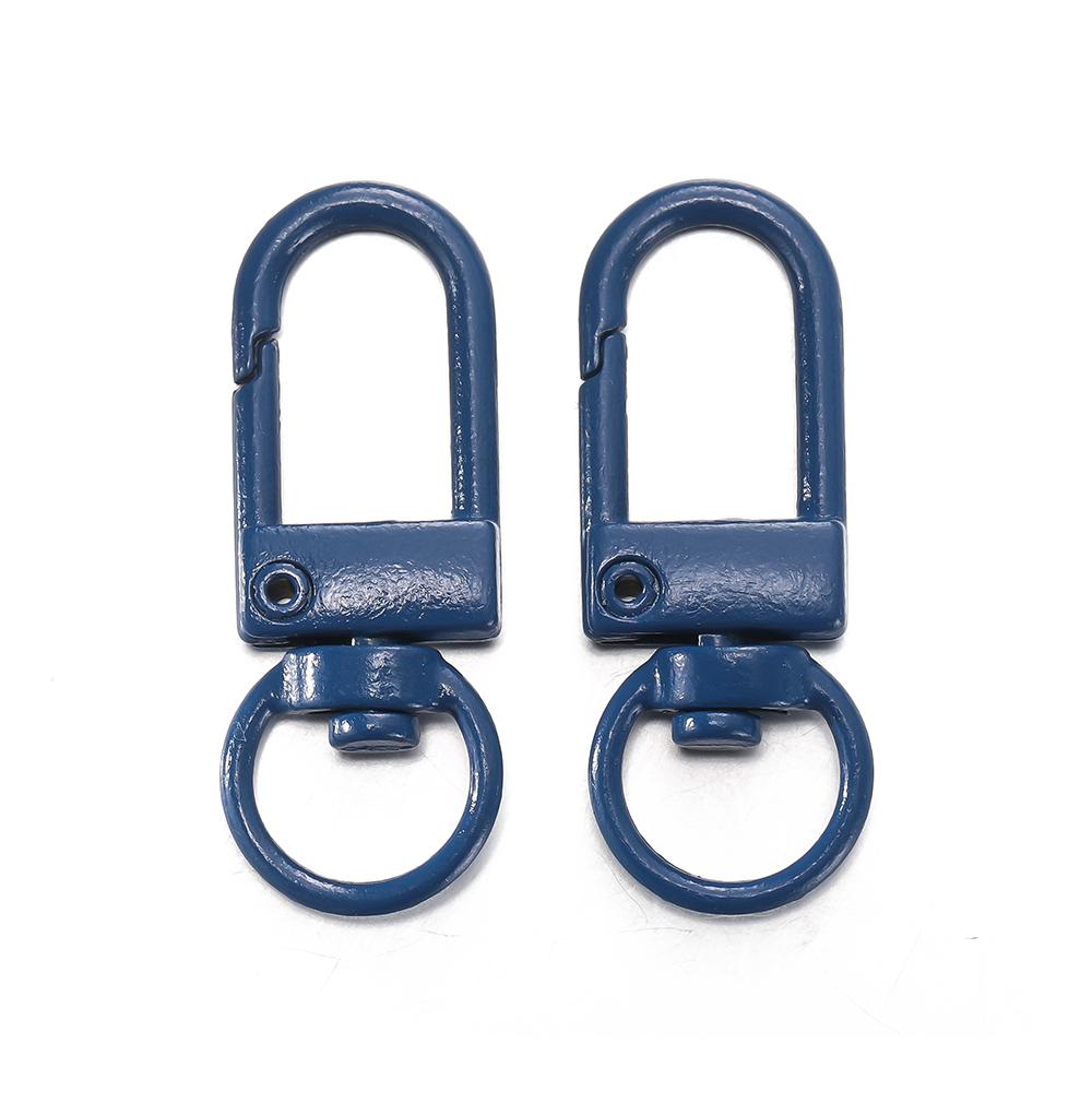

10Pcs/Lot Colorful Alloy Snap Lobster Clasp Hooks Keychain Findings for DIY Key Chain Necklace Bracelet Supplies Wholesale 13x33mm сапфірове скло синього кольору кольору