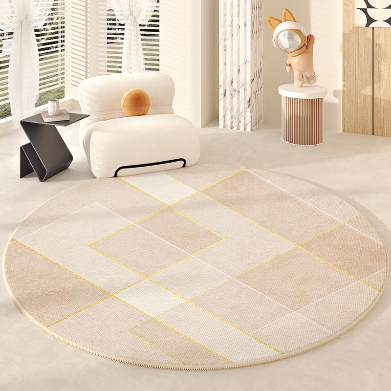 

Fluffy Soft Round Carpet Nordic for Living Room Thicken Non-slip Mat Home Decor Cream Lounge Rug 80x80CM