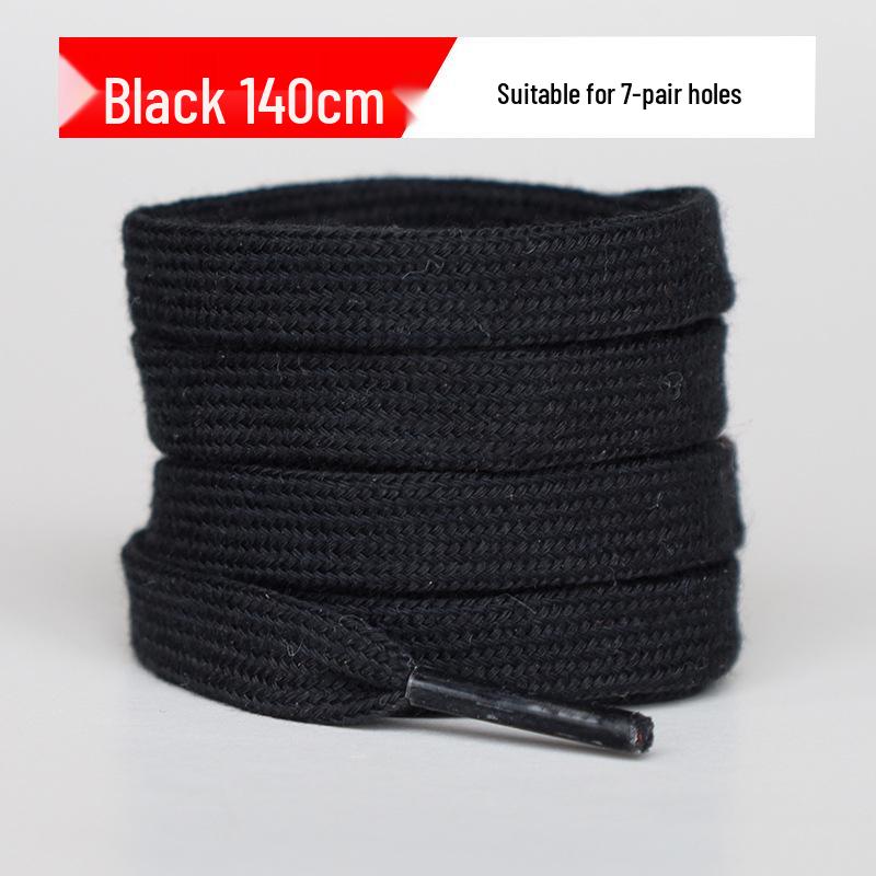 Mångsidiga platta bomullssnören för canvas-skor med snäcktå - Finns i ren vit, off-white och svart för män och kvinnor