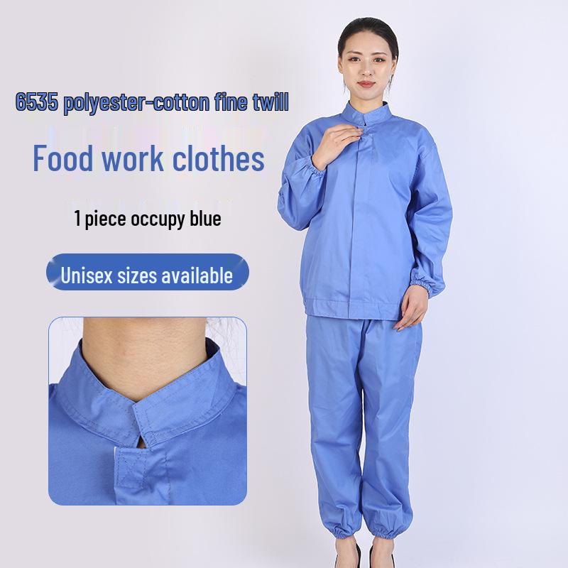 Unisex White Workwear Set for Catering, Food Industry, and Bio-Pharmaceuticals