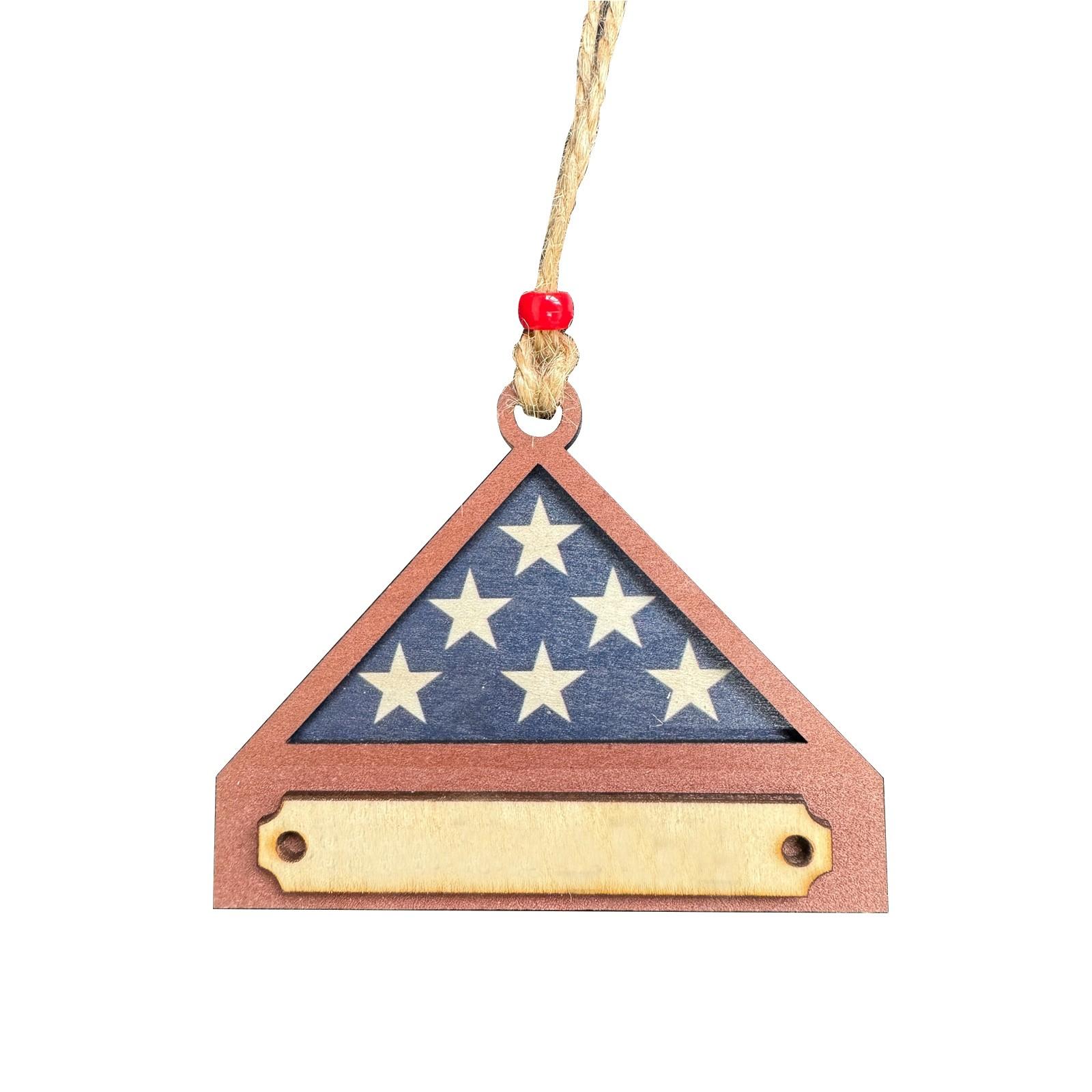 

Wooden triang arm flag Christmas decoration pendant, gift for friends One Size
