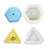 Hexagon Triangular Silicone Molds with Hole Geometric Resin Molds for Epoxy Resin, Candle, Tealight Holder, Decoration