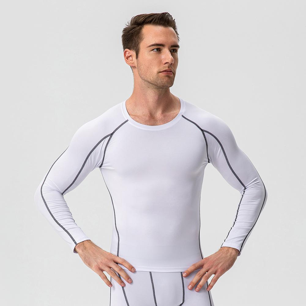 Shirt Men'S Fashionable Slim Fit Solid Color Long Sleeved Business Cotton And Linen Men'S Casual Sports Fitness Base Clothes Top