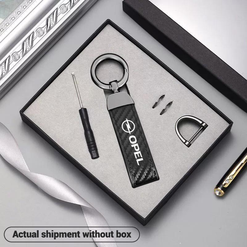 

Carbon fiber Car Keychain Key Chain Ring Metal Leather For Opel Insignia Zafira B Vectra C B Mokka Vectra Astra H G J Corsa D