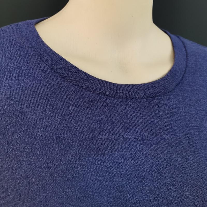 Color Blocked Fine Sweater Sweatshirt Women's Base Shirt Autumn Winter Round Neck Spliced Long Sleeved T-shirt