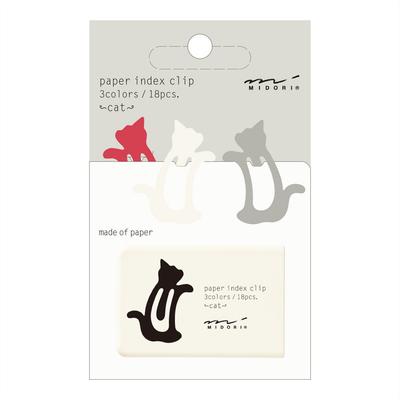 Midori Clip Index Cat Pattern 43235006