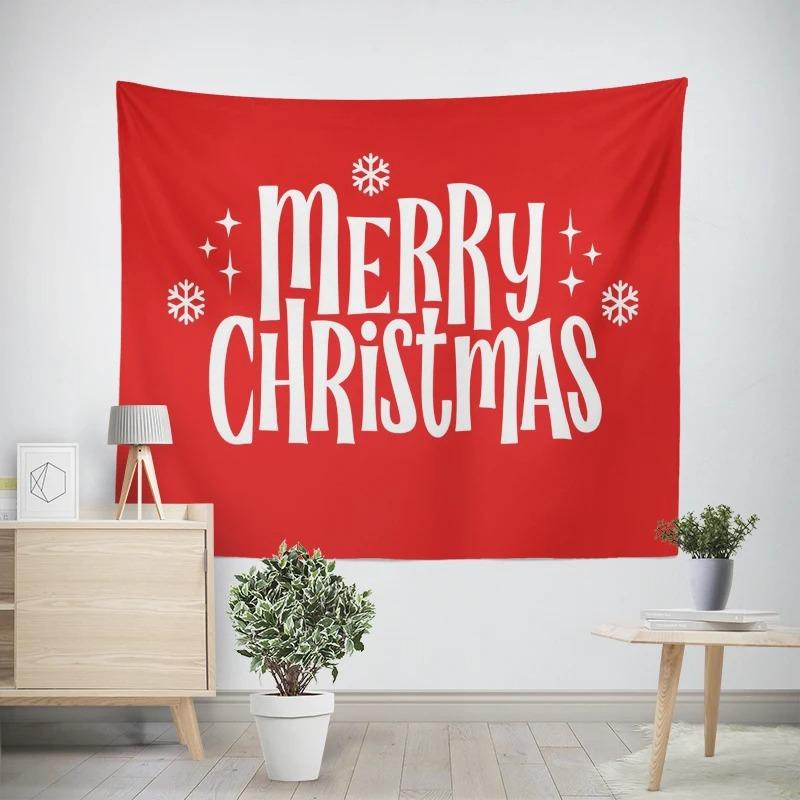 Christmas New Year Pattern Living Room Bedroom Decorative Tapestry
