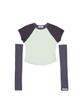 Peulaentigseobiseu Sleeve Warmer Raglan T-Shirt - Mint