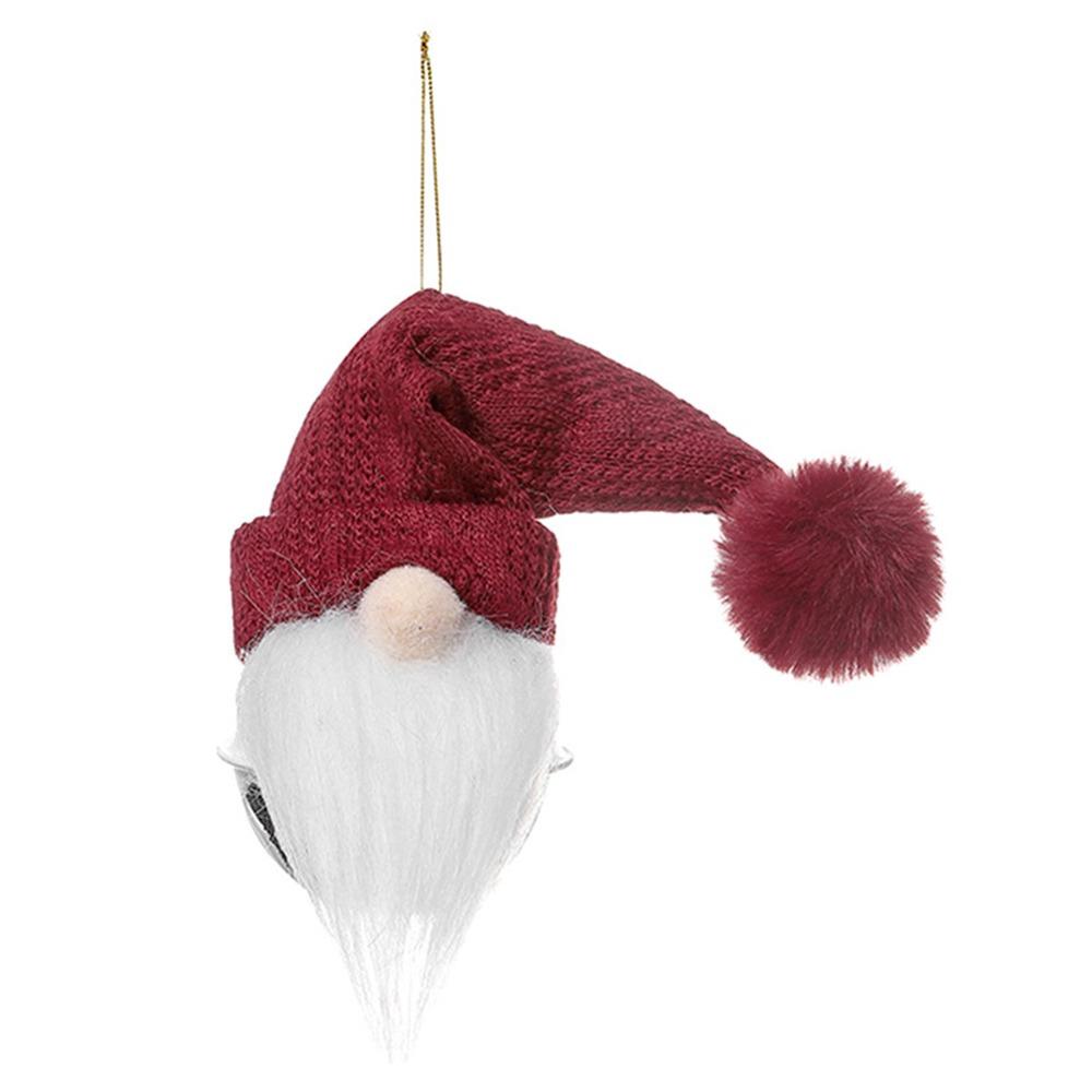 

Волохатий гном Санта-Клаус, плюшеві іграшки, маленький дзвіночок, підвіска, НОВИНКА Різдвяна підвісна прикраса 2-red