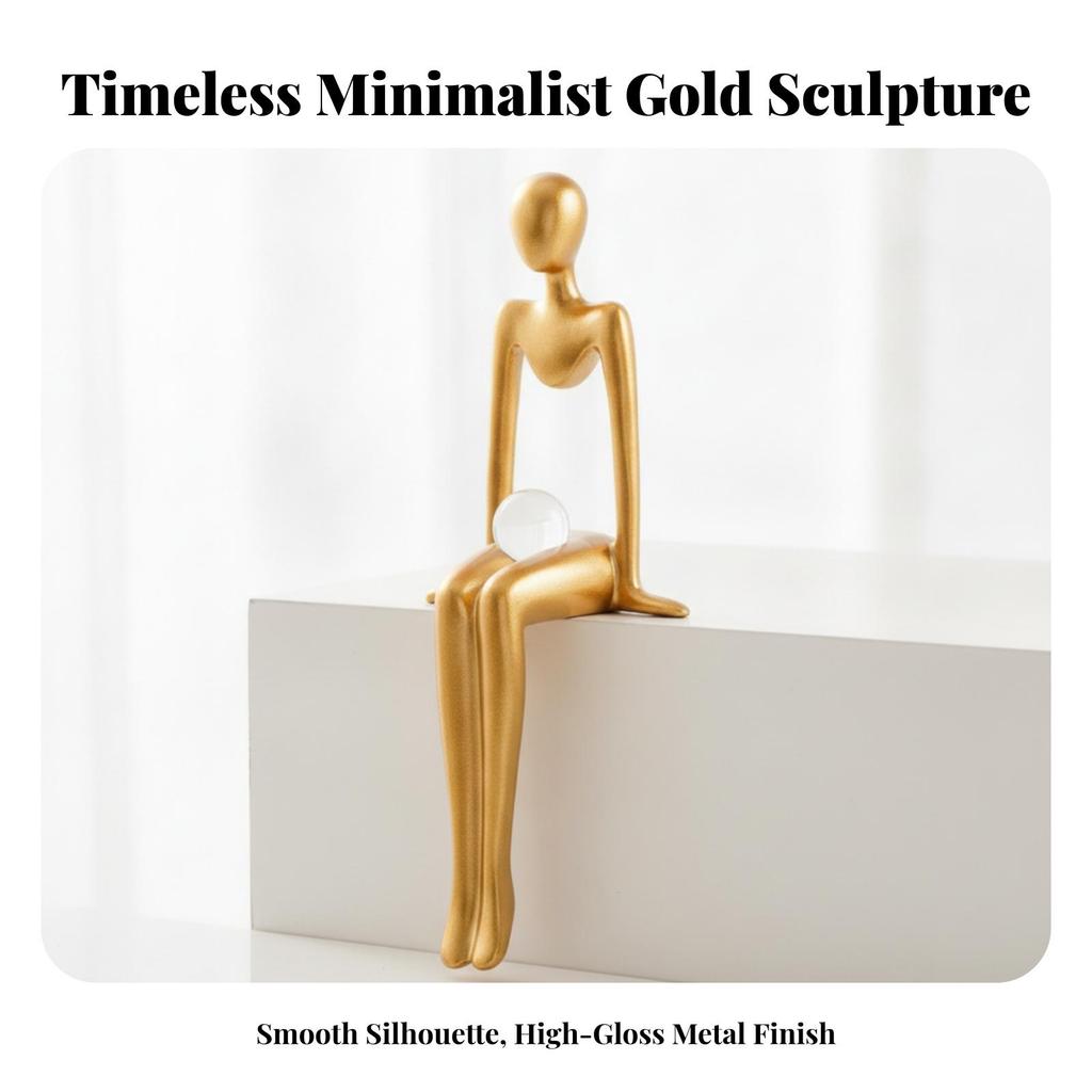 Low-Maintenance Modern Art Human Figurine Sturdy Sculpture Compact
